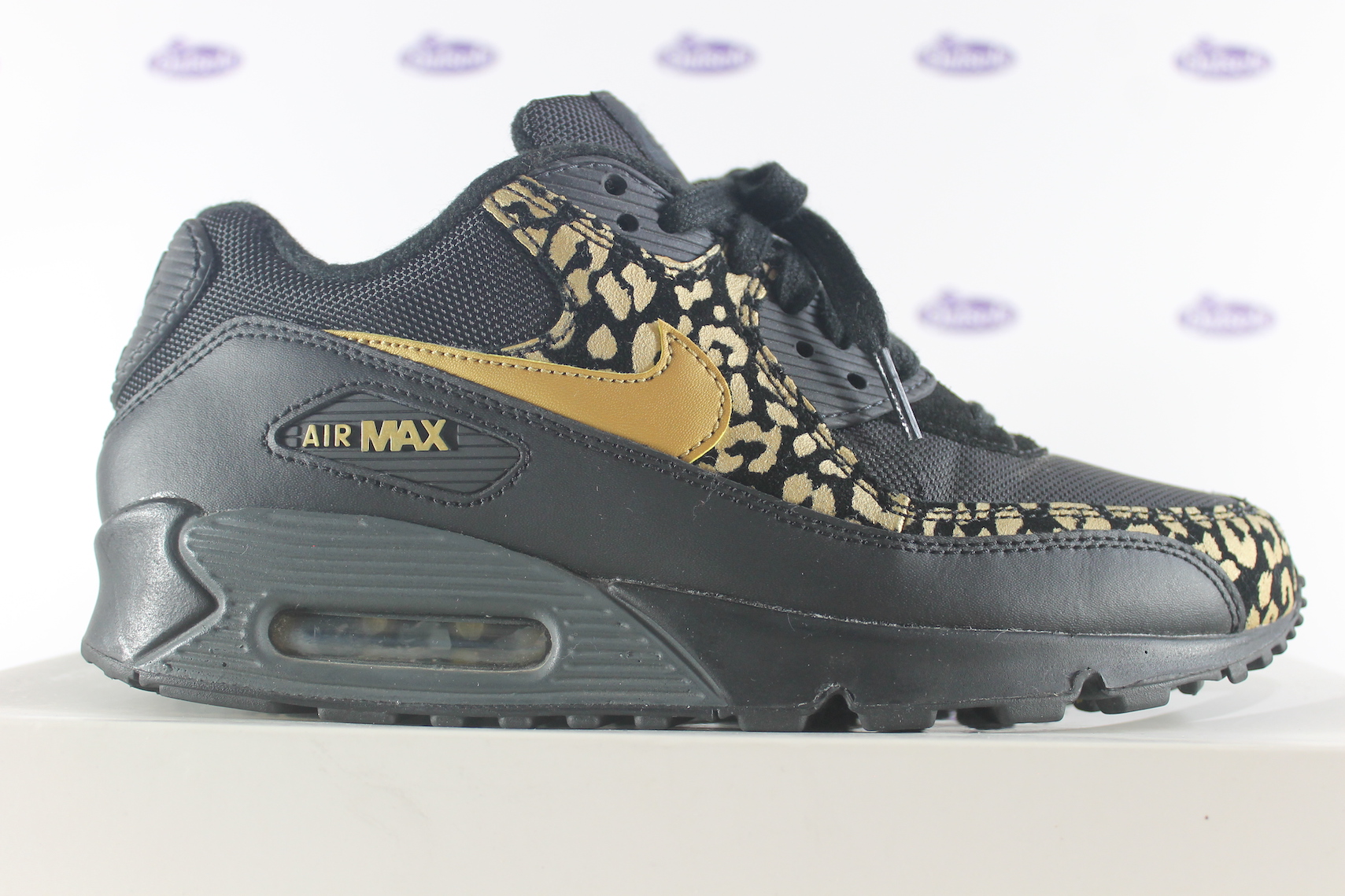 Ashley Furman plein Geavanceerd Nike Air Max 90 Gold Black Leopard • ✓ In stock at Outsole