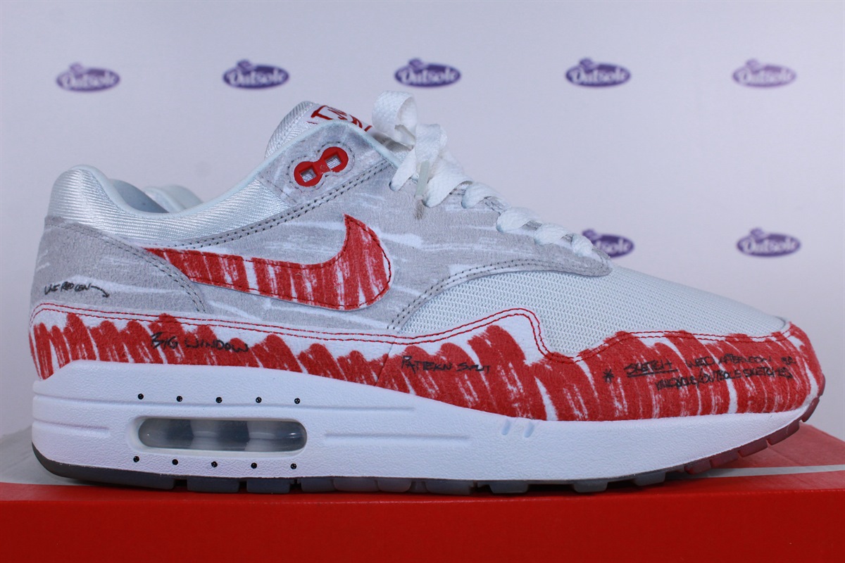 Nike Air Max 1 Sketch to Shelf Red • ✓ In stock at Outsole