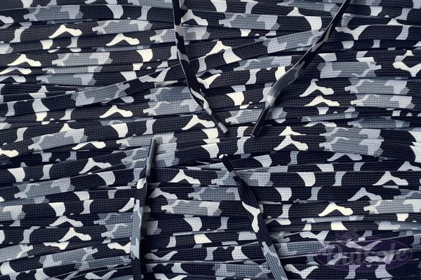 Print laces Black White Camo