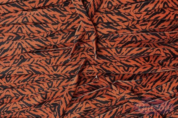 Print laces Zebra Dark Orange