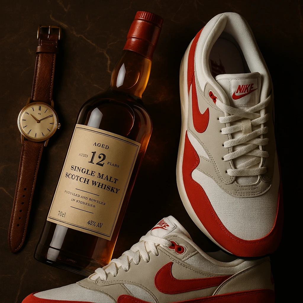 Investeren in horloges whiskey en air max sneakers